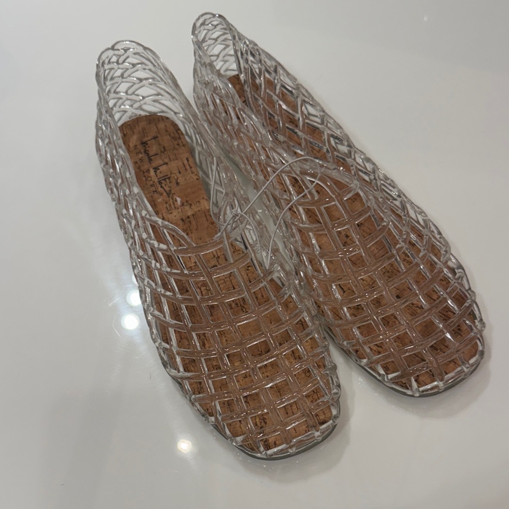 Jelly woven clear flats - size 8